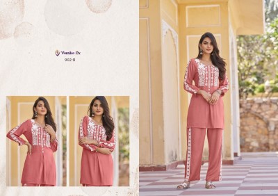 Vintage Platnium by Vamika Nx Heavy reyon thread work co ord set catalogue at affordable rate  Size wise Combo Set