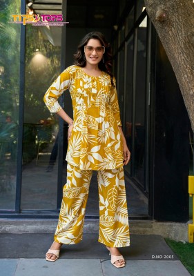 Viona vol 2 by Tips and tops Heavy Reyon printed co ord set collection at affordable rate co ord set catalogs