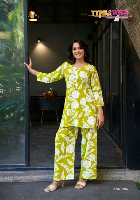 Viona vol 2 by Tips and tops Heavy Reyon printed co ord set collection at affordable rate co ord set catalogs