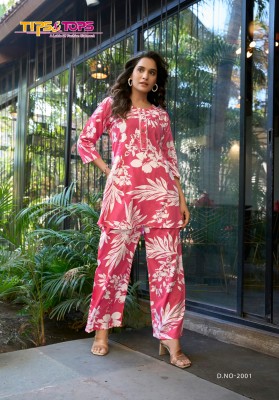 Viona vol 2 by Tips and tops Heavy Reyon printed co ord set collection at affordable rate co ord set catalogs