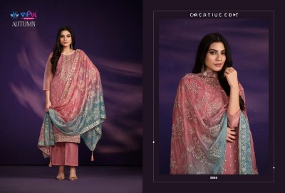 Vipul by Autumn 5641 to 5646 organza unstitched salwar suit catalogue at affordable rate salwar kameez catalogs