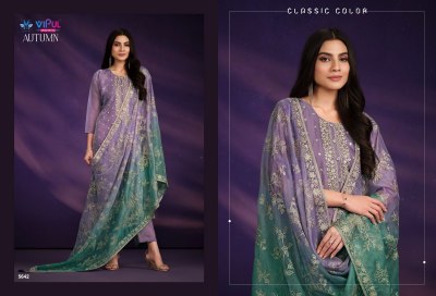 Vipul by Autumn 5641 to 5646 organza unstitched salwar suit catalogue at affordable rate salwar kameez catalogs