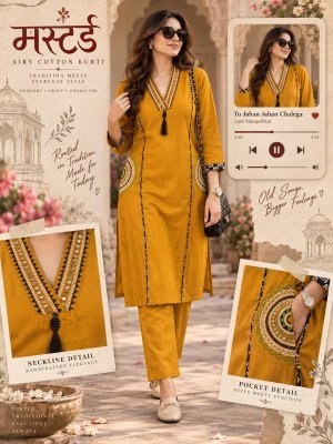 Viscose Gadwal 2 Pcs Set  Embroidery with Print and Two Pockets Size wise Combo Set
