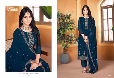 Vishnu by ramiza vol 3 exclusive fancy georgette Pakistani suit catalogue with embroidered work pakistani suit catalogs
