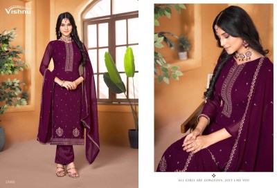 Vishnu by ramiza vol 3 exclusive fancy georgette Pakistani suit catalogue with embroidered work pakistani suit catalogs