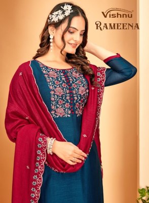 Vishnu impex Rameena Vichitra Silk Dress material Catalogue wholesale sale   Amavi