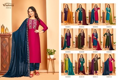 Vishnu impex Rameena Vichitra Silk Dress material Catalogue wholesale sale   salwar kameez catalogs