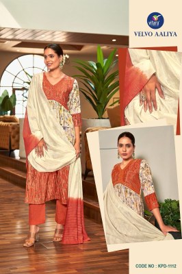 Vitara by Calvin velvo aliya embroidered cotton readymade suit catalogue at amaviexpo readymade suit catalogs