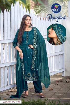 Vitara fashion by pic and choose panghat heavy chinon with sequence embroidered readymade suit catalogue readymade suit catalogs