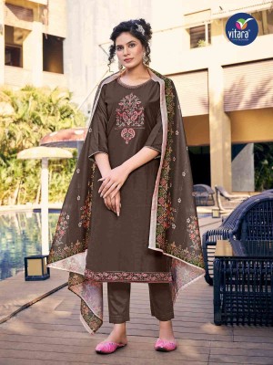 Vitara fashion by royal ford exclusive embroidered readymade suit catalogue at amaviexpo readymade suit catalogs