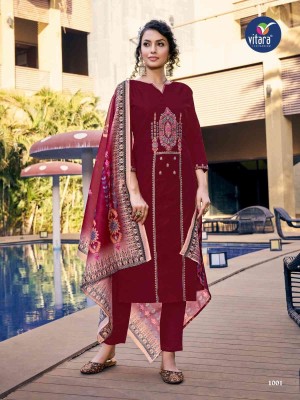 Vitara fashion by royal ford exclusive embroidered readymade suit catalogue at amaviexpo readymade suit catalogs
