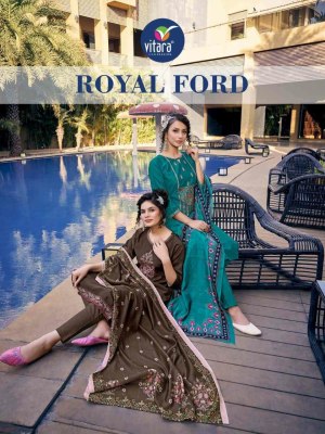Vitara fashion by royal ford exclusive embroidered readymade suit catalogue at amaviexpo readymade suit catalogs