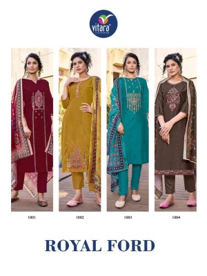 Vitara fashion by royal ford exclusive embroidered readymade suit catalogue at amaviexpo readymade suit catalogs