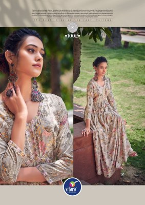 Vitara fashion  raghini heavy rayon alia cute long gown Kurti wholesale  kurtis catalogs