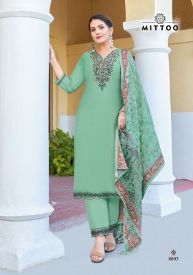 Vivah by Mittoo Pure viscose embroidered kurti pant and dupatta catalogue at affordable rate readymade suit catalogs