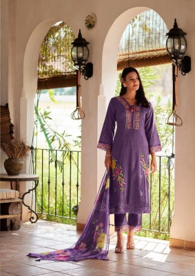 Viviana by PRM India Pure Cotton designer embroidered kurti pant with chunri at amavi expo readymade suit catalogs