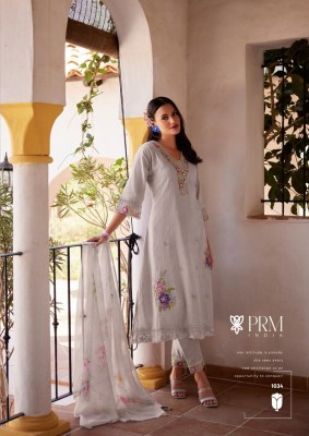 Viviana by PRM India Pure Cotton designer embroidered kurti pant with chunri at amavi expo readymade suit catalogs