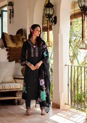 Viviana by PRM India Pure Cotton designer embroidered kurti pant with chunri at amavi expo readymade suit catalogs