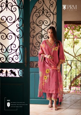 Viviana by PRM India Pure Cotton designer embroidered kurti pant with chunri at amavi expo readymade suit catalogs