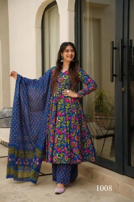 Vyoma vol 1 present Pure muslin Beautiful heavy digital printed Anarkali suit collection readymade suit catalogs