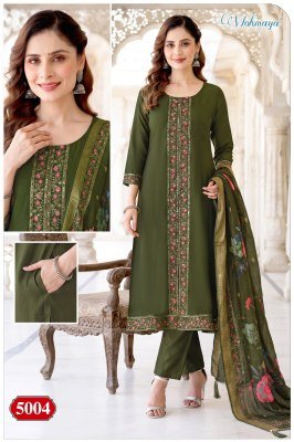 WOHMAYA Vertigan Silk Heavy Embroidery Sherwani Pattern 3-Piece Kurti Set kurti pant with dupatta Catalogs