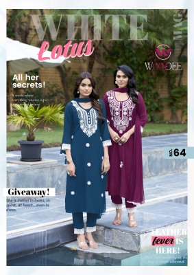 WOODEE D NO 64 Fancy kurti and pant and Dupatta  wholesale catalogs