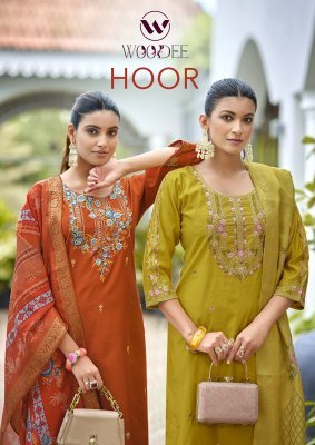 WOODEE HOOR Premium Viscose Gadwal 3-Piece Suit with Dupatta 