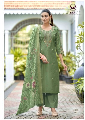 WOODEE HOOR Premium Viscose Gadwal 3-Piece Suit with Dupatta Fancy Palazzo suit catalogue