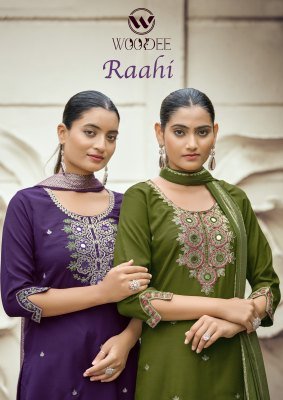 WOODEE RAAHI Premium Viscose Silk Straight Cut Top Bottom Dupatta 
