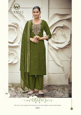 WOODEE RAAHI Premium Viscose Silk Straight Cut Top Bottom Dupatta kurti pant with dupatta Catalogs