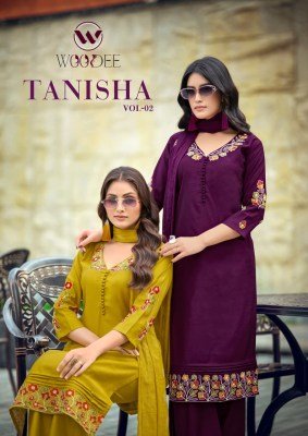WOODEE TANISHA Vol-2  Premium Viscose Gadwal Straight Cut Suit wholesale catalogs
