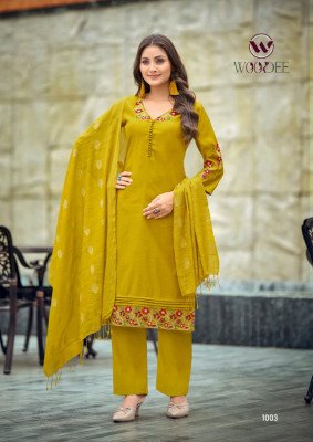 WOODEE TANISHA Vol-2  Premium Viscose Gadwal Straight Cut Suit kurti pant with dupatta Catalogs