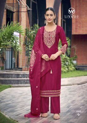 WOODEE VEDA Vol-2 Viscose Gadwal 3-Piece Suit with Dupatta kurti pant with dupatta Catalogs