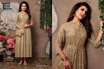 Walkway vol 1 by Blue hills Reyon printed gown with belt kurti catalogue at affordable rate kurtis catalogs