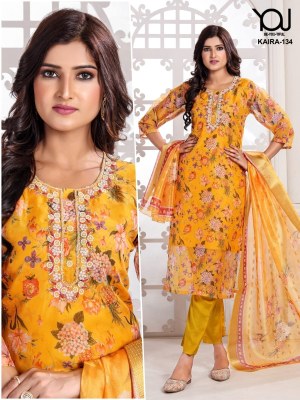 Wanna by You New Design Launch 134. 135.136.and 1037 Readymade 3pce organza Suits Wholesale Rate  readymade suit catalogs