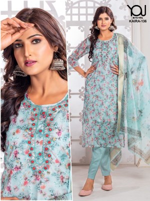 Wanna by You New Design Launch 134. 135.136.and 1037 Readymade 3pce organza Suits Wholesale Rate  readymade suit catalogs