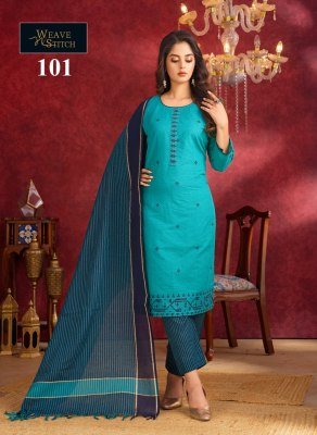 Weave N Stitch Drishi Vol 3 South Cotton Jacquard Butti Ready Made Suit with Fancy Dupatta Wholesale kurtis catalogs