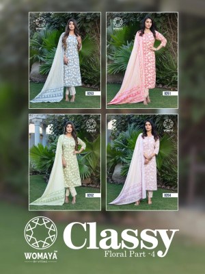 Womaya by classy part 4 fancy printed kurti pant and dupatta catalogue at low rate readymade suit catalogs