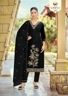 Woodee Aavani Premium Viscose Weaving Kurti Plazo with Nylon Viscose Dupatta Set Fancy Palazzo suit catalogue