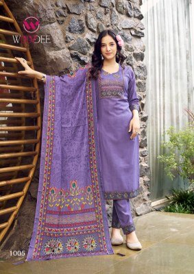 Woodee Banzara Straight Cut 3 Piece Set Viscose Vatican Muslin with Sequence And Digital Print Wholesale kurtis catalogs