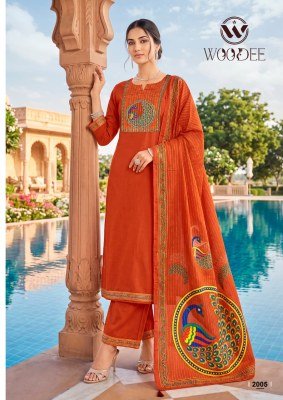 Woodee Banzara Vol-2 Straight Cut 3-Piece Viscose Suit with Dupatta Fancy Palazzo suit catalogue