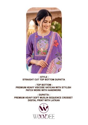 Woodee Banzara Vol-2 Straight Cut 3-Piece Viscose Suit with Dupatta Fancy Palazzo suit catalogue