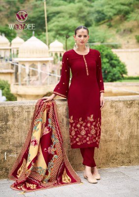 Woodee Bella Premium Rayon  Soft Muslin Digital Print Top with Thread Work  Stylish Sleeves  Palazzo Wholesale kurtis catalogs