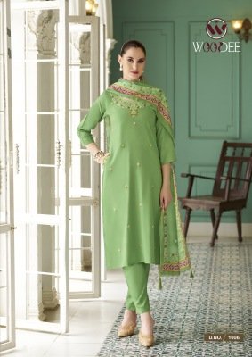 Woodee Chitraa Designer Rayon Kurti with Two Pocket Palazzo And Digital Print Dupatta Latkan Wholesale Pack kurtis catalogs