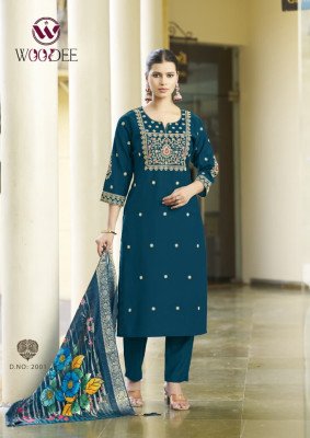 Woodee DIANA Vol 2 Viscose Weaving Suit Muslin Jacquard Dupatta readymade suit catalogs