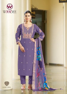 Woodee DIANA Vol 2 Viscose Weaving Suit Muslin Jacquard Dupatta readymade suit catalogs