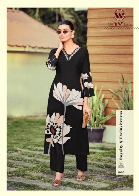 Woodee Harmeen Premium Heavy Rayon Co-Ord Set with Thread Work co ord set catalogs