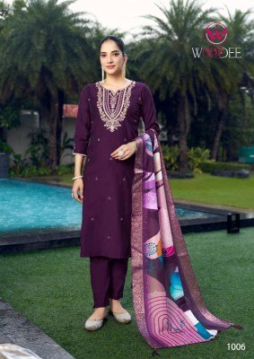 Woodee Heer Straight Cut 3 Pcs Set Premium Viscose Muslin Jacquard with Digital Print And Thread Work Wholesale kurtis catalogs