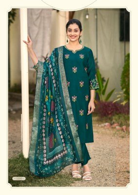 Woodee Himani Premium Viscose Gadhawal Suit with Maslin Jacquard Dupatta readymade suit catalogs