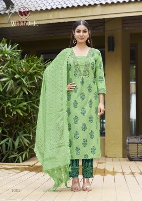 Woodee Kairaa Premium Rayon Viscose Top And Plazzo Set with Hand Thread Work Wholesale kurtis catalogs